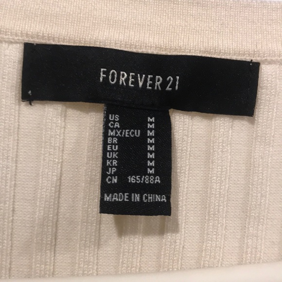 Forever 21 Cream Lace- Up Bodysuit - Picture 3 of 4